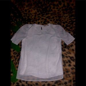 Pin dot Princess sleeve blouse